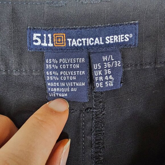 5.11 Tactical Series Mens Cargo Pants 36x32 Black Military Police Responder - Picture 4 of 11